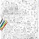 Order Poster-coloring book 'Little Mermaids' for girls. Giant posters coloring. Livemaster. . Colouring Фото №3