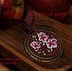 RESERVE Embroidered Pendant Apple Blossom. Pendants. Art Stitch by Juli Milokumova. Online shopping on My Livemaster.  Фото №2