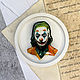 Brooch portrait ' The Joker movie, The Avengers, Sad Clown', Brooches, Bryukhovetskaya,  Фото №1