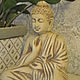 Скульптура бетонная сидящий Будда для дома и сада. Фигуры садовые. A Z O V   G A R D E N. Ярмарка Мастеров.  Фото №5