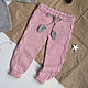 Blusa de punto para niños y pantalones 'hoja' gris rosa. Baby Clothing Sets. klukvaknit. Интернет-магазин Ярмарка Мастеров.  Фото №2