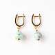 Blue earrings, small earrings, baby hoop earrings. Earrings. Irina Moro. My Livemaster. Фото №6