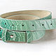 Pale green leather belt. Straps. Two Starlings. Online shopping on My Livemaster.  Фото №2