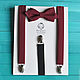 BUTTERFLY SUSPENDERS Burgundy with corners Mod / bow tie Marsala. Butterflies. Respect Accessories. Online shopping on My Livemaster.  Фото №2