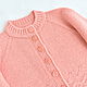 Knitted cardigan for girls 'Tender peach' 100% merino. Childrens cardigan. Olgamusinaekb. My Livemaster. Фото №4