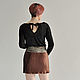 Pleated skirt brown at the yoke. Skirts. Tolkoyubki. My Livemaster. Фото №4