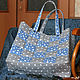 Tote Bag Made of Fabric Shopper Embroidered Textile Basket for Needlework. Tote Bag. irina-cross-stitch. My Livemaster. Фото №6