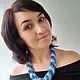 Fur necklace made of beads. Necklace. Tatyana Kudryavceva (KroskaBusinca). My Livemaster. Фото №6