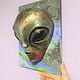 Alien on the wall Alien Alien Head. Interior masks. Author's sculpture decor. Online shopping on My Livemaster.  Фото №2