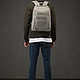 Leather backpack 'Marvin' (gray crazy). Backpacks. Russian leather Guild. My Livemaster. Фото №6