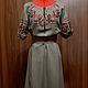 Embroidered dress 'Autumn Rose,' ZhP3-113, Dresses, Temryuk,  Фото №1