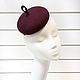 Order Pill hat with pimple. The color of the wine. Exclusive HATS. LANA ANISIMOVA.. Livemaster. . Hats1 Фото №3