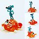 Interior figurine made of colored glass Askini Cats, Figurines, Moscow,  Фото №1