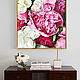 Oil painting with peonies 'About Love' 90*90 cm. Pictures. Ivlieva Irina Art. My Livemaster. Фото №6