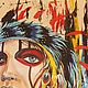 Cherokee Squaw.( Mujer de la tribu Cherokee) Retrato de arte Pop. Pictures. Irene's gallery. Oil paintings.. Online shopping on My Livemaster.  Фото №2