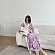 Женское пляжное кимоно Violet с принтом, Парео, Москва,  Фото №1