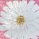 The picture of a large daisy with rhinestones on a pink 'Dream' 38h27cm, Pictures, Volgograd,  Фото №1