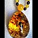 Large pendant inclusive-amber.ambroid, there are other options. Pendants. amazing Ural jewelry. Online shopping on My Livemaster.  Фото №2