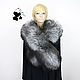 Order Chic collar scarf made of Finnish long-haired silver fox fur. Mishan (mishan). Livemaster. . Collars Фото №3