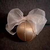 Сувениры и подарки handmade. Livemaster - original item Christmas toys: "Golden Ball". Handmade.