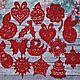Set of Christmas toys 'Red mood', 15 pieces, Christmas decorations, Moscow,  Фото №1