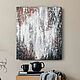 Картина на холсте абстракция в коричневых тонах в офис, Картины, Астрахань,  Фото №1