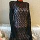 Elegant dress 'Black Swan-3'. Dresses. hand knitting from Galina Akhmedova. My Livemaster. Фото №4