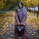Women's shawl made of yarn and fabric, the fabric is created by hand. Shawls1. ZanKa. My Livemaster. Фото №4