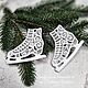 Figure Skates. Christmas souvenir. Christmas decoration. Lace, Christmas gifts, Chelyabinsk,  Фото №1
