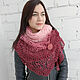 Crocheted shawl bordeaux ambre. Shawls. Lena Aseeva Knit and Felt. Online shopping on My Livemaster.  Фото №2