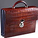 Order Crocodile leather briefcase, hand-assembled IMA0995K. CrocShop. Livemaster. . Brief case Фото №3