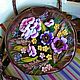 Bag leather round 'Dutch bouquet', Classic Bag, Ekaterinburg,  Фото №1