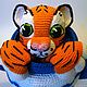Order Box crocheted tiger Cub in a teapot. schkatulochka. Livemaster. . Box Фото №3