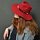 Fedora 'Cherry'. Hats1. Novozhilova Hats. Online shopping on My Livemaster.  Фото №2
