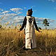 Linen Jacquard Vest «Polar Owl». Vests. mongolia. My Livemaster. Фото №6