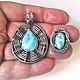 Заказать Кольцо и кулон с ларимаром в стиле Wire Wrap. Unique Silver (UniqueSilver). Ярмарка Мастеров. . Комплекты украшений Фото №3