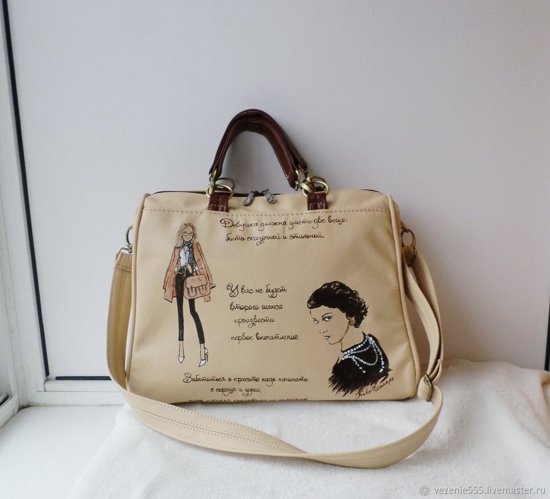 Bag leather women's double-sided custom for Zhenechka), Classic Bag, Noginsk,  Фото №1