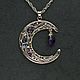 Moon pendant pendant moon pendant with amethyst pearl moonstone. Pendants. Liza K (Lizaveta1). Online shopping on My Livemaster.  Фото №2