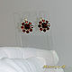 Earrings 'Garnet - circle chamomile' gold 585, garnets. VIDEO. Earrings. MaksimJewelryStudio. My Livemaster. Фото №4