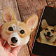 Corgi. Brooch by photo. Brooches. ufawooltoys (ufawooltoys). Online shopping on My Livemaster.  Фото №2