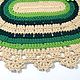 Knitted rug crocheted from the cord Floral green. Carpets. knitted handmade rugs (kovrik-makrame). My Livemaster. Фото №6