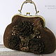 Women's felted bag with clasp 'Iced coffee', Clasp Bag, Moscow,  Фото №1