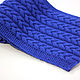 Scarf with braids knitted scarf for women large warm Cornflower Blue. Scarves. Space Cat Knitting. My Livemaster. Фото №4