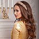 Ободок Обруч Диадема "Gold". Диадемы. KUDESNITSA Designer Accessories. Интернет-магазин Ярмарка Мастеров.  Фото №2