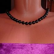 Украшения handmade. Livemaster - original item Beads natural black agate. Handmade.