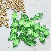 Материалы для творчества handmade. Livemaster - original item Beads Drops 12/6 mm Green 1 piece Briolettes. Handmade.