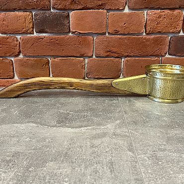 Дача и сад ручной работы. Ярмарка Мастеров - ручная работа Ковш латунный чеканенный 1.2 литра с темной ручкой. Handmade.