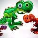 Подвижная 3D игрушка раскраска - Динозавр Ти-Рекс. Раскраски. Family craft. Ярмарка Мастеров.  Фото №5
