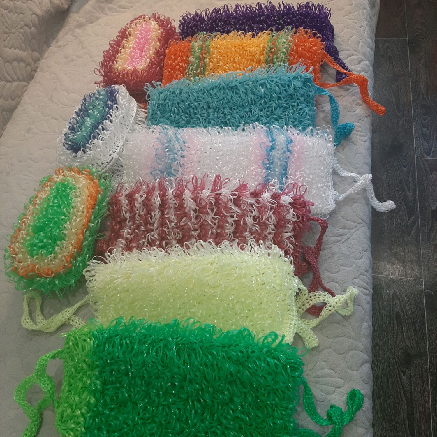 Мочалки ручной работы – купить онлайн на Ярмарке Мастеров – QY4SARU ...