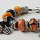 Bracelet and earrings orange mood, Bead bracelet, Moscow,  Фото №1